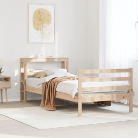 vidaXL Massivholzbett ohne Matratze 100x200 cm Kiefernholz