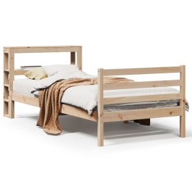 vidaXL Massivholzbett ohne Matratze 100x200 cm Kiefernholz