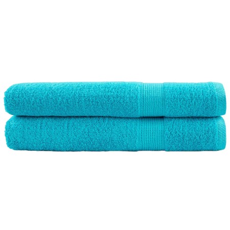 vidaXL Premium-Handtücher SOLUND 2 Stk. Türkis 100x200 cm 600 g/m²