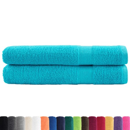 vidaXL Premium-Handtücher SOLUND 2 Stk. Türkis 100x200 cm 600 g/m²