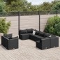 vidaXL 9-tlg. Garten-Sofagarnitur mit Kissen Schwarz Poly Rattan vidaXL 9-tlg. Garten-Sofagarnitur mit Kissen Schwarz Poly Rattan