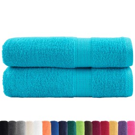 vidaXL Premium-Handtücher SOLUND 2 Stk. Türkis 50x100 cm 600 g/m²