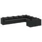 vidaXL 9-tlg. Garten-Sofagarnitur mit Kissen Schwarz Poly Rattan vidaXL 9-tlg. Garten-Sofagarnitur mit Kissen Schwarz Poly Rattan
