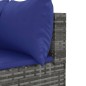 vidaXL 9-tlg. Garten-Sofagarnitur mit Kissen Grau Poly Rattan vidaXL 9-tlg. Garten-Sofagarnitur mit Kissen Grau Poly Rattan