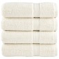 vidaXL Premium-Duschtücher SOLUND 4 Stk. Cremeweiß 70x140 cm 600 g/m² vidaXL Premium-Duschtücher SOLUND 4 Stk. Cremeweiß 70x140 cm 600 g/m²