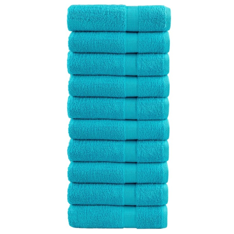 vidaXL Premium-Duschtücher SOLUND 10 Stk. Türkis 70x140 cm 600 g/m² vidaXL Premium-Duschtücher SOLUND 10 Stk. Türkis 70x140 cm 600 g/m²