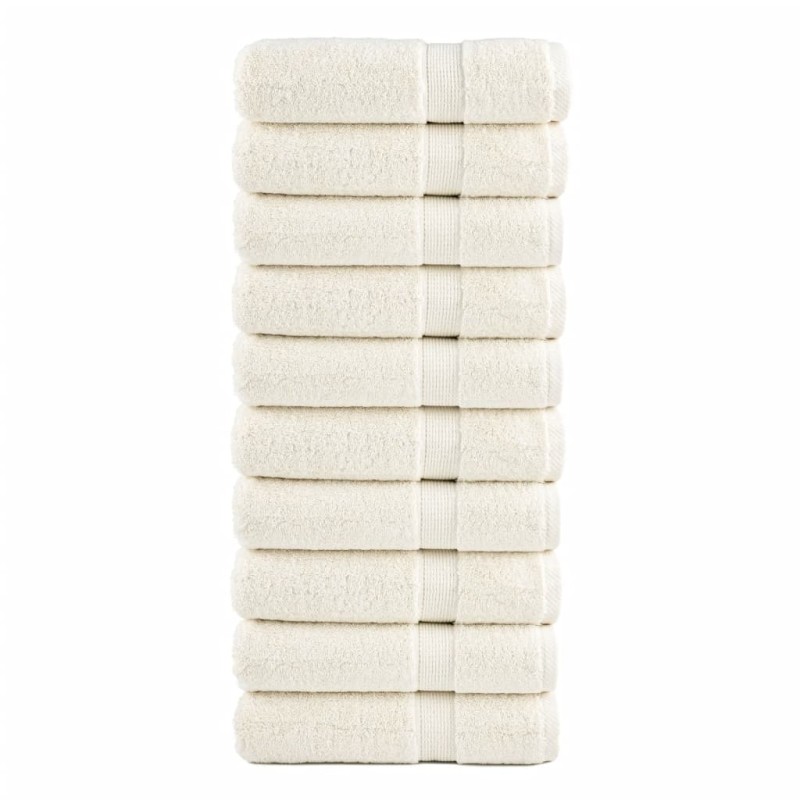 vidaXL Premium-Handtücher SOLUND 10 Stk. Cremeweiß 50x100 cm 600 g/m² vidaXL Premium-Handtücher SOLUND 10 Stk. Cremeweiß 50x100 cm 600 g/m²