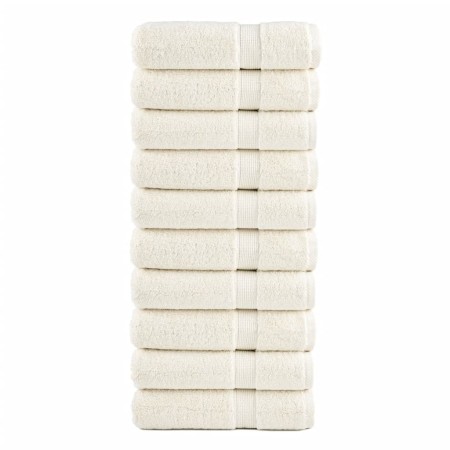 vidaXL Premium-Handtücher SOLUND 10 Stk. Cremeweiß 50x100 cm 600 g/m²