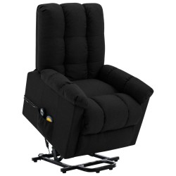 vidaXL Massagesessel mit Aufstehhilfe Schwarz Stoff