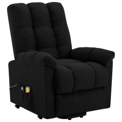 vidaXL Massagesessel mit Aufstehhilfe Schwarz Stoff