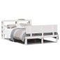 vidaXL Bettgestell mit Kopfteil ohne Matratze Weiß 150x200 cm vidaXL Bettgestell mit Kopfteil ohne Matratze Weiß 150x200 cm