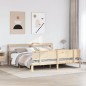 vidaXL Massivholzbett mit Kopfteil 200x200 cm Kiefer vidaXL Massivholzbett mit Kopfteil 200x200 cm Kiefer