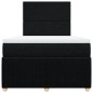 vidaXL Boxspringbett mit Matratze Schwarz 120x200 cm Stoff vidaXL Boxspringbett mit Matratze Schwarz 120x200 cm Stoff