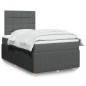 vidaXL Boxspringbett mit Matratze Dunkelgrau 120x200 cm Stoff vidaXL Boxspringbett mit Matratze Dunkelgrau 120x200 cm Stoff