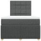 vidaXL Boxspringbett mit Matratze Dunkelgrau 120x200 cm Stoff vidaXL Boxspringbett mit Matratze Dunkelgrau 120x200 cm Stoff