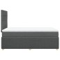 vidaXL Boxspringbett mit Matratze Dunkelgrau 120x200 cm Stoff vidaXL Boxspringbett mit Matratze Dunkelgrau 120x200 cm Stoff