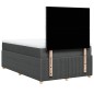 vidaXL Boxspringbett mit Matratze Dunkelgrau 120x200 cm Stoff vidaXL Boxspringbett mit Matratze Dunkelgrau 120x200 cm Stoff