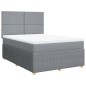 vidaXL Boxspringbett mit Matratze Hellgrau 140x200 cm Stoff vidaXL Boxspringbett mit Matratze Hellgrau 140x200 cm Stoff