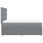 vidaXL Boxspringbett mit Matratze Hellgrau 140x200 cm Stoff vidaXL Boxspringbett mit Matratze Hellgrau 140x200 cm Stoff