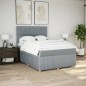 vidaXL Boxspringbett mit Matratze Hellgrau 140x200 cm Stoff vidaXL Boxspringbett mit Matratze Hellgrau 140x200 cm Stoff