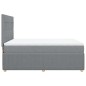 vidaXL Boxspringbett mit Matratze Hellgrau 140x200 cm Stoff vidaXL Boxspringbett mit Matratze Hellgrau 140x200 cm Stoff
