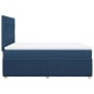 vidaXL Boxspringbett mit Matratze Blau 140x200 cm Stoff vidaXL Boxspringbett mit Matratze Blau 140x200 cm Stoff
