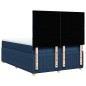 vidaXL Boxspringbett mit Matratze Blau 140x200 cm Stoff vidaXL Boxspringbett mit Matratze Blau 140x200 cm Stoff
