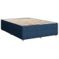 vidaXL Boxspringbett mit Matratze Blau 140x200 cm Stoff vidaXL Boxspringbett mit Matratze Blau 140x200 cm Stoff