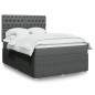 vidaXL Boxspringbett mit Matratze Dunkelgrau 140x200 cm Stoff vidaXL Boxspringbett mit Matratze Dunkelgrau 140x200 cm Stoff