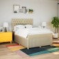 vidaXL Boxspringbett mit Matratze Creme 140x200 cm Stoff vidaXL Boxspringbett mit Matratze Creme 140x200 cm Stoff
