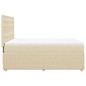 vidaXL Boxspringbett mit Matratze Creme 140x200 cm Stoff vidaXL Boxspringbett mit Matratze Creme 140x200 cm Stoff