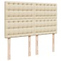 vidaXL Boxspringbett mit Matratze Creme 140x200 cm Stoff vidaXL Boxspringbett mit Matratze Creme 140x200 cm Stoff