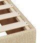 vidaXL Boxspringbett mit Matratze Creme 140x200 cm Stoff vidaXL Boxspringbett mit Matratze Creme 140x200 cm Stoff
