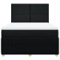 vidaXL Boxspringbett mit Matratze Schwarz 160x200 cm Stoff vidaXL Boxspringbett mit Matratze Schwarz 160x200 cm Stoff