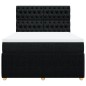 vidaXL Boxspringbett mit Matratze Schwarz 160x200 cm Stoff vidaXL Boxspringbett mit Matratze Schwarz 160x200 cm Stoff