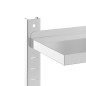 vidaXL Wandregal mit 2 Böden 50x23,5x48 cm Silbern Edelstahl vidaXL Wandregal mit 2 Böden 50x23,5x48 cm Silbern Edelstahl
