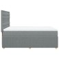 vidaXL Boxspringbett mit Matratze Hellgrau 160x200 cm Stoff