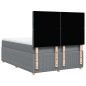 vidaXL Boxspringbett mit Matratze Hellgrau 160x200 cm Stoff