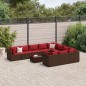 vidaXL 11-tlg. Garten-Sofagarnitur mit Kissen Braun Poly Rattan vidaXL 11-tlg. Garten-Sofagarnitur mit Kissen Braun Poly Rattan