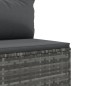 vidaXL 10-tlg. Garten-Sofagarnitur mit Kissen Grau Poly Rattan vidaXL 10-tlg. Garten-Sofagarnitur mit Kissen Grau Poly Rattan