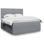 vidaXL Boxspringbett mit Matratze Hellgrau 180x200 cm Stoff vidaXL Boxspringbett mit Matratze Hellgrau 180x200 cm Stoff