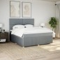 vidaXL Boxspringbett mit Matratze Hellgrau 180x200 cm Stoff vidaXL Boxspringbett mit Matratze Hellgrau 180x200 cm Stoff