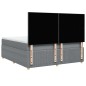 vidaXL Boxspringbett mit Matratze Hellgrau 180x200 cm Stoff vidaXL Boxspringbett mit Matratze Hellgrau 180x200 cm Stoff