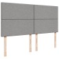vidaXL Boxspringbett mit Matratze Hellgrau 180x200 cm Stoff vidaXL Boxspringbett mit Matratze Hellgrau 180x200 cm Stoff