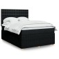 vidaXL Boxspringbett mit Matratze Schwarz 160x200 cm Stoff vidaXL Boxspringbett mit Matratze Schwarz 160x200 cm Stoff