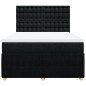 vidaXL Boxspringbett mit Matratze Schwarz 160x200 cm Stoff vidaXL Boxspringbett mit Matratze Schwarz 160x200 cm Stoff