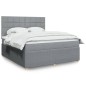vidaXL Boxspringbett mit Matratze Hellgrau 180x200 cm Stoff vidaXL Boxspringbett mit Matratze Hellgrau 180x200 cm Stoff