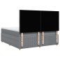 vidaXL Boxspringbett mit Matratze Hellgrau 180x200 cm Stoff vidaXL Boxspringbett mit Matratze Hellgrau 180x200 cm Stoff