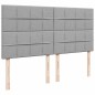 vidaXL Boxspringbett mit Matratze Hellgrau 180x200 cm Stoff vidaXL Boxspringbett mit Matratze Hellgrau 180x200 cm Stoff