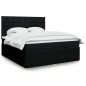 vidaXL Boxspringbett mit Matratze Schwarz 180x200 cm Stoff vidaXL Boxspringbett mit Matratze Schwarz 180x200 cm Stoff